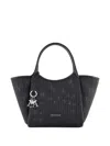 Emporio Armani Ven Faux Leather Shopping Bag In Black