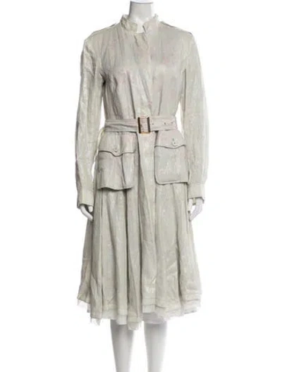 Pre-owned Emporio Armani Late 1990's - Early 2000's Linen Coat In Blue