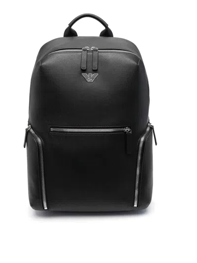 EMPORIO ARMANI LEATHER BACKPACK