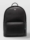 Emporio Armani Asv Regenerated Saffiano Leather Round Backpack With Eagle Plate