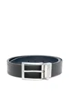 Emporio Armani Leather Belt In Black