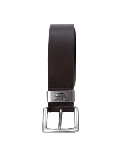 Emporio Armani Leather Belt In Black