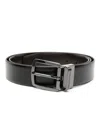 Emporio Armani Leather Belt With Adjustable Fit And Smooth Finish In Brown