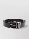 Emporio Armani Leather Belt With Adjustable Fit And Smooth Finish In Black