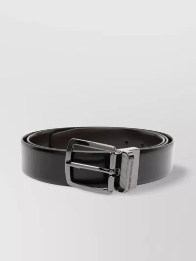 EMPORIO ARMANI LEATHER BELT WITH ADJUSTABLE FIT AND SMOOTH FINISH