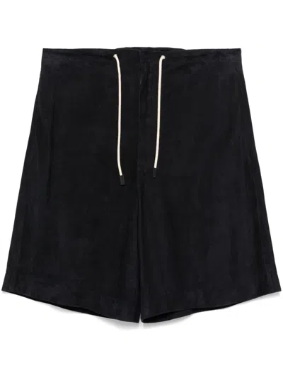 EMPORIO ARMANI LEATHER BERMUDA SHORTS