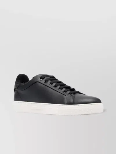 Emporio Armani Leather Blend Logo Sneakers