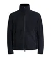 Emporio Armani Leather Blouson Jacket In Black