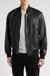 EMPORIO ARMANI EMPORIO ARMANI LEATHER BOMBER JACKET