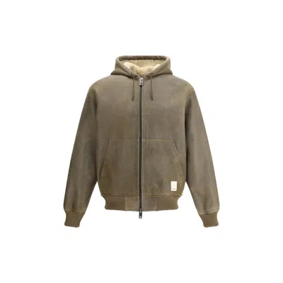 EMPORIO ARMANI LEATHER BOMBER MEN'S JACKET