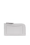 Emporio Armani Card Holder Zippered External Pocket In Light Grey