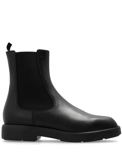 Emporio Armani Official Store Beatles En Cuir Icon In Noir