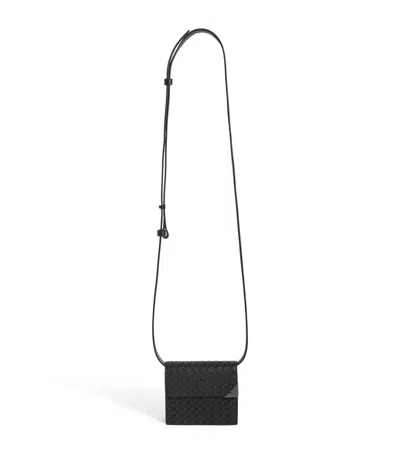Emporio Armani Leather Cross-body Bag In Black