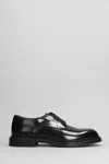 Emporio Armani Lace-up Leather Derby Shoes In Black