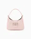 Emporio Armani Eagle-plaque Leather Shoulder Bag In Rosa Chiaro