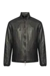 EMPORIO ARMANI EMPORIO ARMANI LEATHER JACKET WITH STAND-UP COLLAR