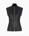 Emporio Armani Leather Jackets In Black