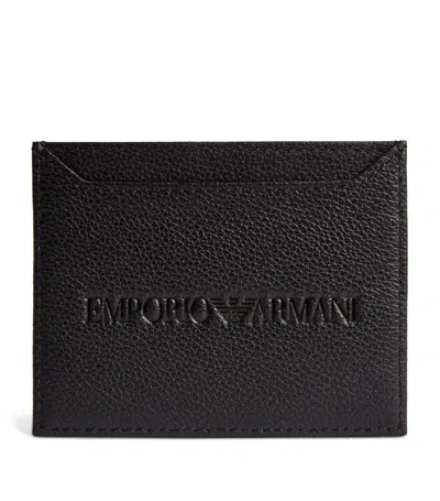 Emporio Armani Leather Logo Card Holder In Multi
