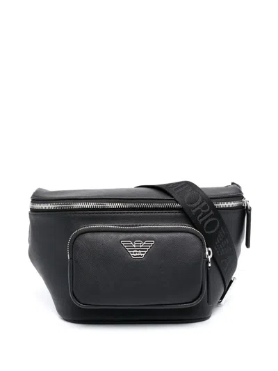 Emporio Armani Belt Bag With Logo In Black