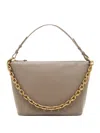Emporio Armani Beige Leather Medium Hobo Bag In Neutral
