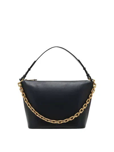 Emporio Armani Leather Medium Hobo Bag In Black