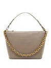 Emporio Armani Beige Leather Medium Hobo Bag In Neutral