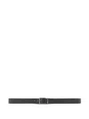 Emporio Armani Cintura Reversibile In Pelle Stampa Palmellata In Black