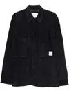 Emporio Armani Leather Shirt In Black