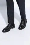 Emporio Armani Lace-up Leather Derby Shoes In Black