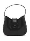 Emporio Armani Medium Leather Hobo Bag In Black
