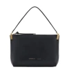 Emporio Armani Leather Shoulder Bag In Black