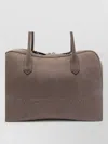 Emporio Armani Leather Shoulder Bag Rectangular Shape Handles In Gray