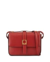 Emporio Armani Leather Shoulder Bag In Red