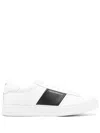 Emporio Armani Panelled Lace-up Sneakers In White