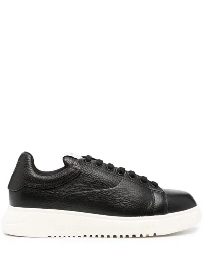 Emporio Armani Leather Trainers