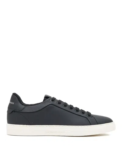 EMPORIO ARMANI LEATHER SNEAKERS