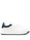 Emporio Armani Leather Sneakers In Multi
