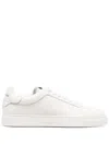 Emporio Armani White Trainers With Textured Upper And Rubber Sole In White