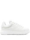 Emporio Armani Man Sneakers White Size 6.5 Leather, Textile Fibers In White
