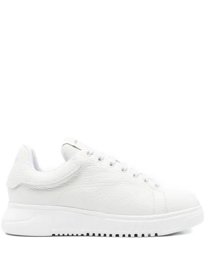 EMPORIO ARMANI EMPORIO ARMANI LEATHER SNEAKERS