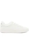 Emporio Armani White Trainers With Textured Upper And Rubber Sole In White