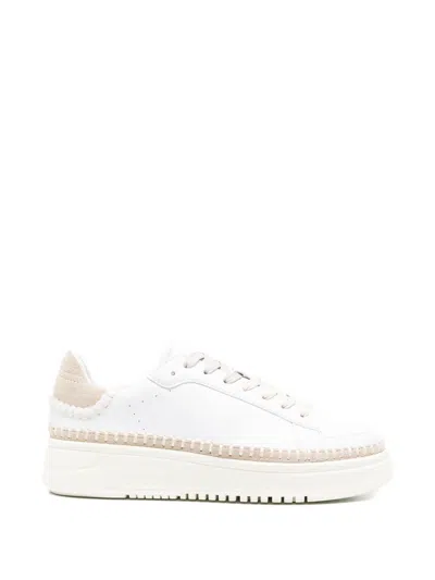 Emporio Armani Platform Sneakers In White