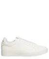Emporio Armani White Trainers With Textured Upper And Rubber Sole In White