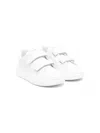 Emporio Armani Official Store Nappa-leather Sneakers With Strap In White