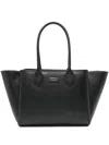 Emporio Armani Faux Leather Large Shopping Bag In Black