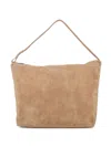 Emporio Armani Hobo Large Chain Soft Suedde In Sand