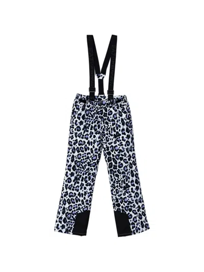 Emporio Armani Kids' Leopard-print Suspenders Trousers In Animal Print