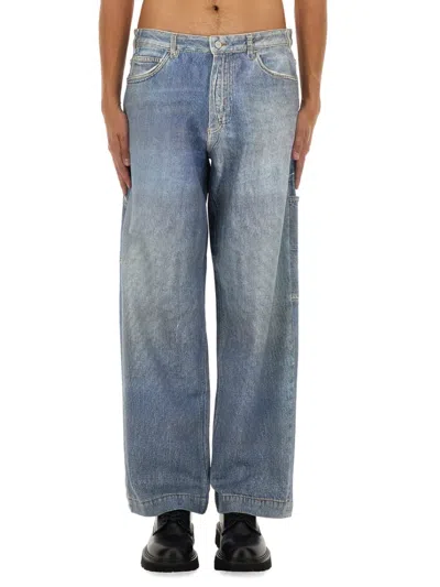 Emporio Armani Light Blue Denim Jeans In Gray
