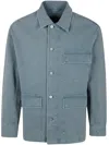 Emporio Armani Stone Island  Navy Blue Cotton T-shirt With Logo Patch