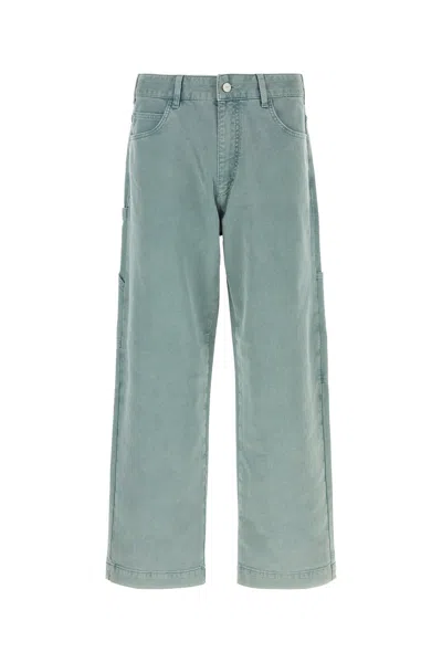 Emporio Armani Light Blue Stretch Cotton Trouser